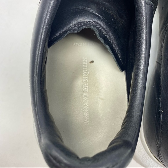 Alexander McQueen Larry Black Leather Platform Sneakers Size 41 - Picture 5 of 13
